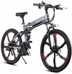 ZMHVOL Fahrräder Ebikes, 26 Zoll Erwachsene Elektrische Mountainbike, Magnesium Aluminiumlegierung Faltbares elektrisches Fahrrad, 48V Lithium-Batterie / LCD-Display / 21 Geschwindigkeit ZDWN