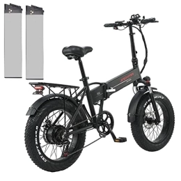 KETELES Fahrräder Electric Bicycle 4.0 Fat Tire 20 Inch Men's Foldable 48v 12.8ah Lithium Battery Mountain Ebike Motorcycle-R6 (2 Batteries)
