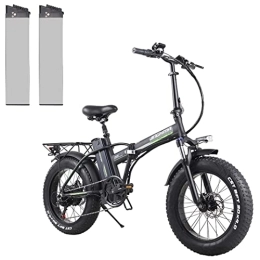 KETELES Fahrräder Electric Bike 20 Inch Foldable 4.0 Fat Tire Ebike 48V 15AH Electric Bicycle Mountain Power Assisted Electric Men's Bike-R8 (2 Batteries)