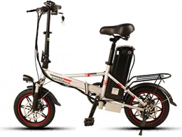 WJSWD Fahrräder Electric Snow Bike, 14 "Faltendes elektrisches Fahrrad mit 48V 12Ah-Lithium-Batterie 350W Hochgeschwindigkeits-Motor-Stadt-Fahrrad max. Geschwindigkeit 25 km / h Lastkapazität 100 kg Lithium Battery B