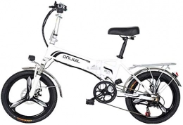 WJSWD Fahrräder Electric Snow Bike, 20" 350W Folding City Electric Bike, Betreutes elektrisches Fahrrad Sport-Fahrrad mit 48V 10.5 / 12.5AH Abnehmbare Lithium-Batterie, Professional 7 Speed ​​Gear Lithium Battery Bea