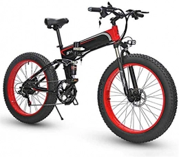 WJSWD Elektrofahrräder Electric Snow Bike, E-Bike-Faltung 7 Geschwindigkeit Elektrisches Mountainbike für Erwachsene, 26 "Elektrisches Fahrrad / Pendel Ebike mit 350 Watt Motor, 3-Modus-LCD-Display für Erwachsene City Pende