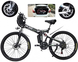 WJSWD Fahrräder Electric Snow Bike, E-Bike Folding Elektro-Mountainbike, 500W Schnee Bikes, 21 Speed ​​3-Modus LCD-Anzeige for Erwachsene Full Suspension 26" Räder Elektro-Fahrrad for City Commuting Outdoor Radfahren