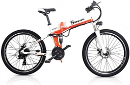 WJSWD Fahrräder Electric Snow Bike, Elektrische Mountainbike Faltbar, 48 V eletrisches Fahrrad für Erwachsene Faltfahrräder Fat Reifen Fahrräder Abnehmbare Lithium-Ionen-Batterie E-Bikes Shifter Eletric Fahrrad Lithi