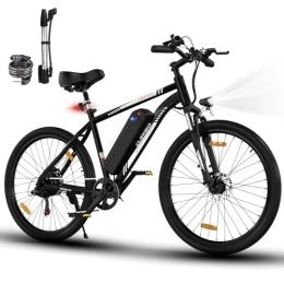 ELEKGO Fahrräder ELEKGO E Bike Elektrofahrrad, 26 Zoll, elektrisches Mountainbike, 36V 12Ah Abnehmbarer Lithium-Akku, 250W Motor, 7-Gang-Elektrofahrrad, Reichweite 35-90KM