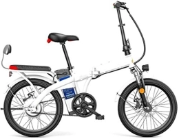 Generic Elektrofahrräder Elektrische E-Bikes, 20 Zoll, 250 W, zusammenklappbar / Kohlenstoffstahlmaterial, City-Elektrofahrrad, unterstütztes Elektrofahrrad, Sport-Mountainbike mit Abnehmbarer 48-V-Lithiumbatterie, Schwarz,