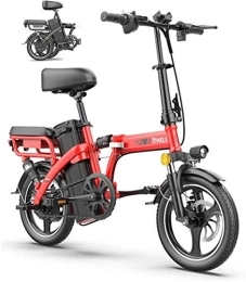 Generic Elektrofahrräder Elektrische E-Bikes, faltbares Elektrofahrrad, 14 Zoll, leichtes, faltbares Stadtfahrrad aus Legierung für Erwachsene, City-Mountainbike-Booster für Sport, Radfahren, Reisen, Pendeln