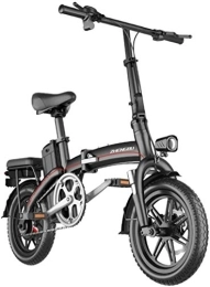 Generic Elektrofahrräder Elektrische E-Bikes, schnelle Elektrofahrräder für Erwachsene, tragbar, einfach zu verstauen, 14-Zoll-Elektrofahrrad / Pendel-E-Bike mit Frequenzumwandlungs-Hochgeschwindigkeitsmotor, 48 V 8 Ah Akku