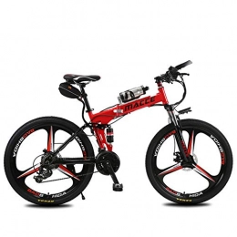 CJCJ-LOVE Elektrofahrräder Elektrische Fahrräder Folding Mountainbike, 26Inch 36V / 8Ah Adult E-Bike Mit Austauschbarer Lithium-Ionen-Batterie, 3 Einen.Kreislauf.Durchmachenreiten Modi 2 Batterie-Modi, Rot, kettle battery