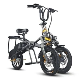 AKEZ Elektrofahrräder Elektrisches Fahrrad, Elektrisches Dreirad Für Erwachsene Faltbare DREI Räder, Elektrische Mountainbike, Doppel-Lithium-Batterie, DREI Geschwindigkeits Modi Sport (L)