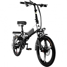 Amantiy Fahrräder Elektrisches Mountainbike, Elektrische Fahrräder for Erwachsene 20" Reifen Folding Electric Bike mit 350 Watt Motor und Wechsel 48V 12.5Ah Lithium-Batterie 7-Gang E-Bike-Al-Legierung und Doppelscheibe