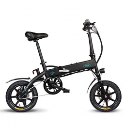 ZHXH Fahrräder Elektro-Bike Klapp E-Fahrrad-Aluminiumlegierung 14 X 2, 125 Zoll Höchstgeschwindigkeit 25 Km / H, Schwarz