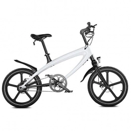 ZBB Fahrräder Elektro-Fahrrad 20 Zoll Elektro-Mountainbike für Erwachsene mit 36 V Lithium-Ionen-Akku Intelligente Meter Bluetooth Audio Aluminium-Legierung Rahmen 250W leistungsstarker Motor, White