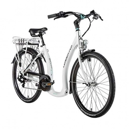 Leaderfox Elektrofahrräder Elektro-Fahrrad City Leader Fox 26 Zoll Holand 2020 Unisex Motor Hinterrad Bafang 36 V Aluminium matt 7 V Shimano Tourney weiß