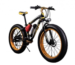 Unbekannt Fahrräder Elektro-Herrenfahrrad RT012 mit breiten Reifen, 350 W 36 V 10.4Ah, Reifengre 26 Zoll (66 cm) 4.0 (YELLOW)