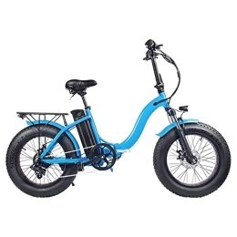 Elektro Klapprad,E Bike Fat Reifen 20"* 4",E-Folding Bike, 36V 15AH ausziehbarer Baterrie, 250W Motor, tragbares E-Bike Klapprad ebike Herren e Bike Damen, blau