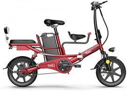 Fangfang Fahrräder Elektrofahrrad, 14 in faltendes elektrisches Fahrrad für Erwachsene mit 400W 48V 8A Lithium-Batterie-E-Bike mit Mehreren Stoßdämpfungssystem mit Mehreren Stoßdämpfungsstahl-Elektroroller, eignet Sich