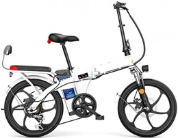 Fangfang Fahrräder Elektrofahrrad, 20" Klapp / Carbon-Stahl Material City Electric Bike Assisted elektrisches Fahrrad Sport-Gebirgsfahrrad 7 Shifting-System mit austauschbarer Lithium-Batterie 250W / 48V, Fahrrad
