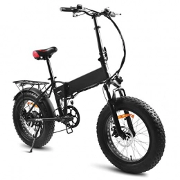 Souleader Fahrräder Elektrofahrrad 250W 20 Zoll Fettreifen Elektrisch klappbares Strand-Snowbike für Erwachsene, Aluminiumlegierung-Elektroroller 6-Gang-Elektrisches Klapprad mit Abnehmbarer 48V8Ah-Lithium batterie