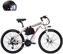 Fangfang Fahrräder Elektrofahrrad, 26" 500W Klapp / Carbon-Stahl Material City Electric Bike Assisted Elektro-Fahrrad Sport-Gebirgsfahrrad mit 48V Abnehmbare Lithium-Batterie, Fahrrad (Color : White, Size : 13AH)