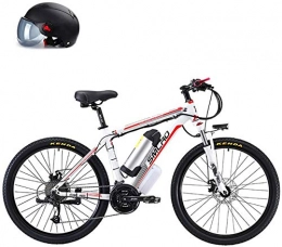 Fangfang Fahrräder Elektrofahrrad, 26 '' Folding Electric Mountain Bike, E-Bike mit 48V Lithium-Ionen-Akku, Premium Full-Suspension und 27 Speed-Getriebe, 500W Motor, Fahrrad (Color : White, Size : 10AH)