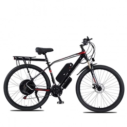 YIZHIYA Fahrräder Elektrofahrrad, 29" Elektro-Mountainbike für Erwachsene, Professionelles 21-Gang-E-Bike variabler Geschwindigkeit, Doppelscheibenbremsen, für Outdoor-Fahren City Commute Ebike, Schwarz, 48V 1000W 13AH