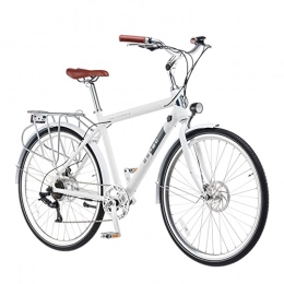 EBFEC Fahrräder Elektrofahrrad City Bike Herren Ebike 350W 36V 7Ah Akku Höchstgeschwindigkeit 25kmh 50km Reichweite Weiß