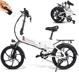 Generic Fahrräder Elektrofahrrad Ebike Klapprad Mountainbike 20 Zoll mit 48V 10, 4Ah Lithium-Akku, 350 W Motor 25 km / h, 7-Gang-Diebstahlalarm, Smartphone-Halter Elektrische E-Bike MTB für Outdoor Herren Damen