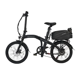 Zozulialia Fahrräder Elektrofahrrad Electric Folding Bike Mountainbike E-Bike Fatbike mit Gepäckträger Elektrofahrrad Klappbar, bis 110km Reichweite, 36V 9Ah Abnehmbarer Akku, Shimano 7 Gang, LCD Farbdisplay & App