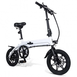 LWL Fahrräder elektrofahrrad Elektrisches Fahrrad faltbar for Erwachsene Leicht 14 Zoll Falten Elektrische Fahrradhilfe Elektrische Fahrrad E-Bike-Roller 250W Motor E-Fahrrad (Farbe : White)