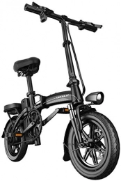 Fangfang Fahrräder Elektrofahrrad, Elektro-Fahrrad for Erwachsene Elektro-Bike 14 Zoll Reifen 400W Motor 25 km / h Faltbare E-Bike 30AH Batterie 3 Riding Modes, Fahrrad (Color : Black, Size : Range:200km)