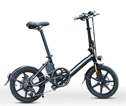 Fangfang Elektrofahrräder Elektrofahrrad, Erwachsene Folding Electric Bike, 250W Motor 16 Zoll-Aluminiumlegierung Rahmen City Reise-Elektro-Fahrrad 6-Gang-Doppelscheibenbremsen 36V Lithium-Batterie mit Rear Seat, Fahrrad