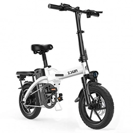 Lamyanran Elektrofahrräder Elektrofahrrad Faltbares E-bike Elektrisches Fahrrad for Erwachsene 48V Urban Commuter Folding E-Bike Folding Elektro-Fahrrad Höchstgeschwindigkeit 25 Km / h Tragfähigkeit 150 kg ( Color : White )