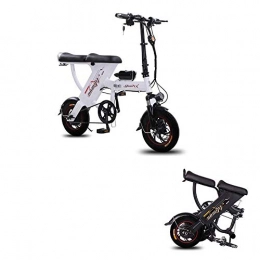 LONGLONGJINGXIAO Fahrräder Elektrofahrrad for Mnner und Frauen, faltbar, Lithium-Batterie, doppelte, lange Standby-Zeit (Color : White, Size : 95 km)