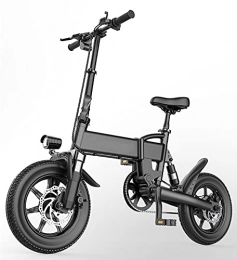 AHIN Fahrräder Elektrofahrrad Klappbar, 14'' E-Bike Mit Intelligentem LCD-Display, 3 Fahrmodi, Doppelter Hydraulischer Stoßdämpfer, Doppelte Bremsscheibenbremse, Agil Und Stabil Fahren, Schwarz, 7.8AH