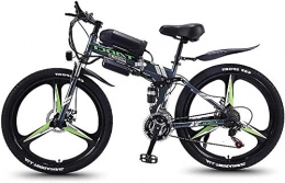 HCMNME Elektrofahrräder Elektrofahrrad Mountainbike Elektrisches Mountainbike, faltendes 26-Zoll-Hybrid-Fahrrad / (36V8Ah) 21 Geschwindigkeit 5 Geschwindigkeits-Leistungssystem Mechanische Scheibenbremsen Sperre, Vordere Gab