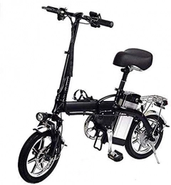 HCMNME Elektrofahrräder Elektrofahrrad Mountainbike Schnelle elektrische Fahrräder für Erwachsene 14 "Folding elektrisches Fahrrad mit 48V 10Ah-Lithium-Batterie 350W Hochgeschwindigkeitsmotor für Erwachsene Lithium Batteries