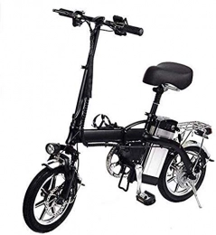 Fangfang Fahrräder Elektrofahrrad, Schnelle E-Bikes for Erwachsene 14" Folding Electric Bike mit 48V 10AH Lithium-Batterie 350W High-Speed-Motor for Erwachsene -Schwarz, Fahrrad