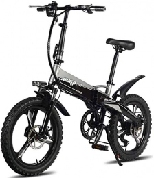 Fangfang Fahrräder Elektrofahrrad, Schnelle E-Bikes for Erwachsene faltbare Mountainbikes 48V 250W Erwachsene Aluminiumlegierung mit 7 Geschwindigkeiten Elektrofahrräder Doppel Stoßdämpfer Bikes mit 20-Zoll-Reifen, Sche