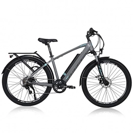 TAOCI Elektrofahrräder Elektrofahrrad TAOCI E-Bike Trekking Pedelec für Damen Herren, 27.5" 250W Urban Citybike, mit Abnehmbarer 36V 12.5Ah Akku 25km / h Shimano 7-Gang Electric Bike (Grey, 250W)