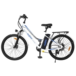 BRIGENIUS Elektrofahrräder Elektrofahrräder 26" Trekking E-Bike Urbanbike I City Ebike Mit Motor 350W + Shimano 7 Gänge + 25 km / h I 36V 10Ah Akku I BK1 Electric Bike (weiß)