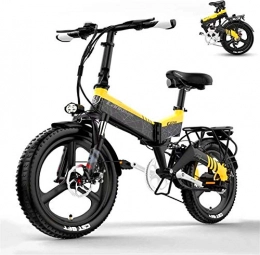RDJM Fahrräder Elektrofahrräder 400W elektrisches Fahrrad, Magnesium-Legierung Ebikes Fahrräder All Terrain 10.4Ah / 12.8Ah austauschbare Lithium-Ionen-Batterie Fahrrad Ebike ( Color : Black yellow , Size : 12.8AH )