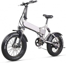 RDJM Fahrräder Elektrofahrräder Folding Electric Bike Pendler Stadt Ebike 20 Zoll 500w 48v 12.8ah elektrisches Fahrrad Lithium-Batterie Folding Mountain Bike mit Rear Seat und Scheibenbremse