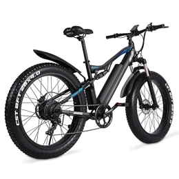 BiiKoon Elektrofahrräder Elektrofahrräder for Erwachsene 26" Elektro-Mountainbike Commute Ebike Fat Tire Electric Assist Bike mit Abnehmbarem 48V / 17ah Lithium-ionen-akku (Color : Black)