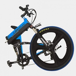 N\A Fahrräder Elektrofahrräder XT750 Elite faltbares Mountainbike, 48V / 10.4Ah Lithiumbatterie, 26 '' Elektrofahrrad mit 400W Motor, E-Bikes für Männer, Frauen, Höchstgeschwindigkeit 30km / h (Schwarzblau)