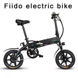 Fiido Fahrräder Elektroräder für Erwachsene, Falten Ebike Mit 10.4ah Lithium Batterie, Bis zu 25 km / h Stadtfahrrad für Outdoor Radfahren Reise Pendeln (schwarz)