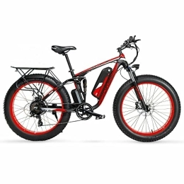 Extrbici  Extrbici Elektrische Fahrräder Mountainbike 48V Elektro-Mountainbike Vollständig Gedämpft Wird mit Gepäckträgertasche Geliefert XF800(red)