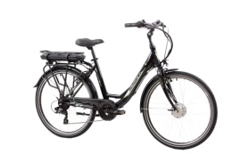 F.lli Schiano Fahrräder F.lli Schiano E-Moon 26 Zoll E-Bike mit 250W Motor und 7-Gang-Getriebe, in Schwarz