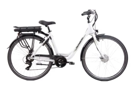 F.lli Schiano Fahrräder F.lli Schiano E-Moon 28 Zoll E-Bike, City Elektrofahrrad für Damen Herren, Pedelec mit 250W Motor und Shimano 7-Gang-Getriebe in Weiss
