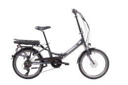 F.lli Schiano Fahrräder F.lli Schiano E-Star 20 Zoll Unisex-Adult klappbares E-Bike mit 250W Motor und 7-Gang-Getriebe, in Anthrazit